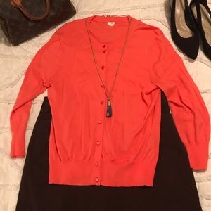 J. Crew Melon Button Down Sweater